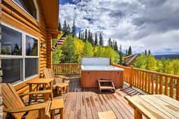 Secluded Alma Log Cabin | Hot Tub | Mountain View