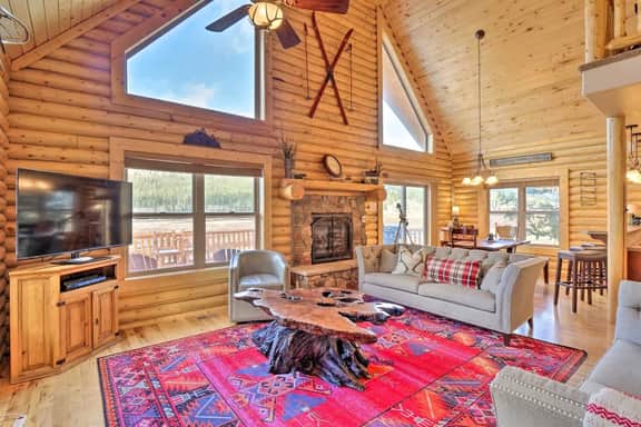 Secluded Alma Log Cabin | Hot Tub | Mountain View